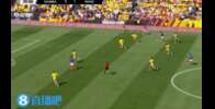 法国2-0哥伦比亚!阿克利乌舍边路传中,图拉姆高高跃起头球破门