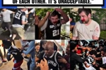 马刺球迷被纽约球迷暴打血染大街!文班:这种行为是不可接受的