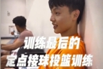 徐杰美国特训进行中!高强度训练后100个定点投篮训练 最高16连中